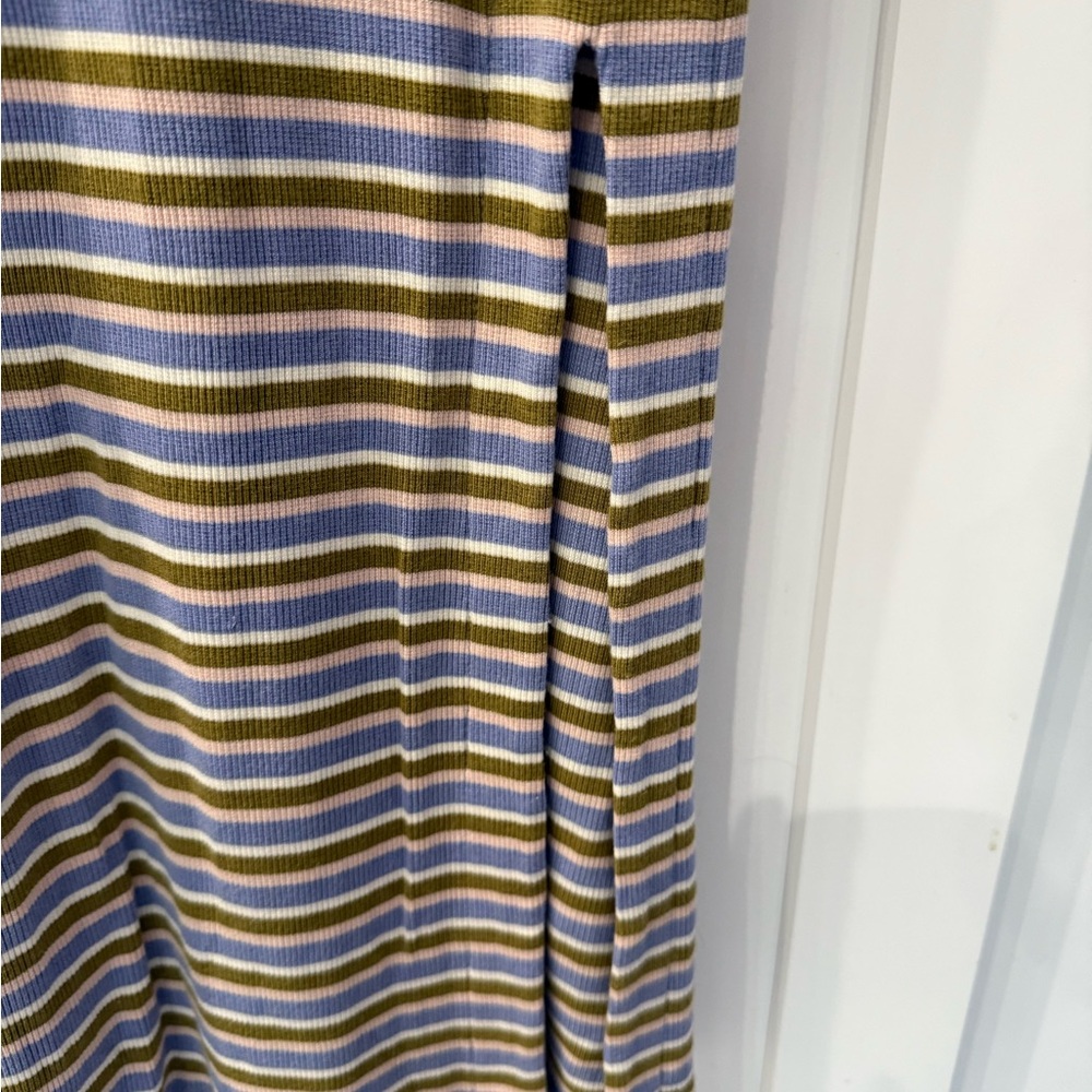 RVCA Gray and Yellow Striped Midi Dress - Picture 8 of 10